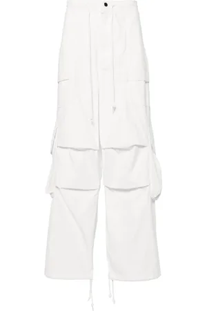 Entire Studios Pantalon droit en coton à poches cargo