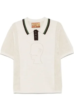 Brain Dead Polo en maille pointelle à logo Head
