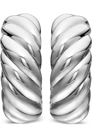 David Yurman Créoles Sculpted Cable en sterling (25 mm)