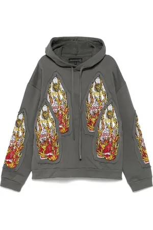 Who Decides War Hoodie à broderie Flame Glass