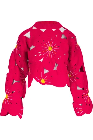 THE ELDER STATESMAN Pull fleuri à découpes