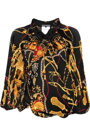 JUNYA WATANABE Blouse en soie à imprimé graphique