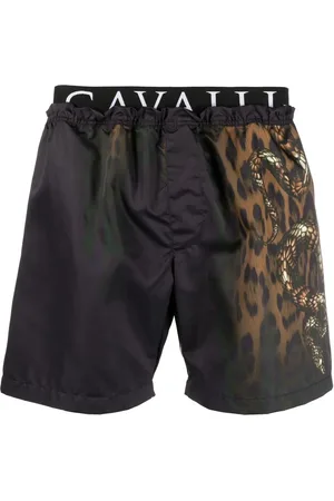 Roberto Cavalli Short de bain à imprimé léopard