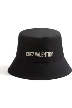 VALENTINO GARAVANI CHEZ VALENTINO COTTON BUCKET HAT WITH EMBROIDERY