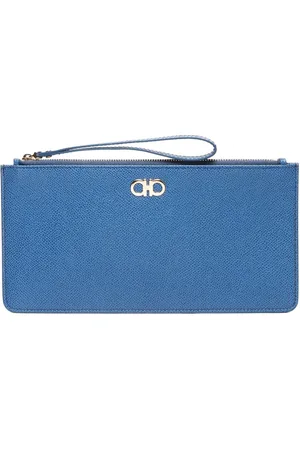 Salvatore Ferragamo Pochette en cuir à plaque Gancini (années 2000-2020)