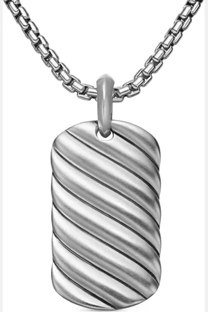 David Yurman étiquette Sculpted Cable en sterling (35 mm)