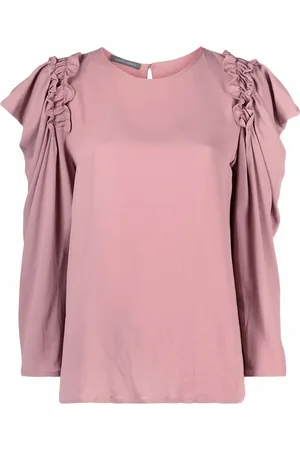 Alberta Ferretti Blouse froncée à manches longues