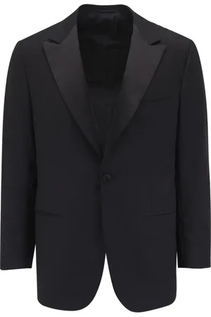 Kiton Blazer à col à revers en satin