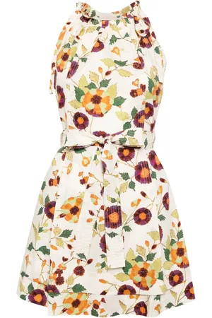ULLA JOHNSON Robe courte en coton à fleurs