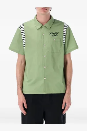 Brain Dead Chemise de bowling floquée Cobra