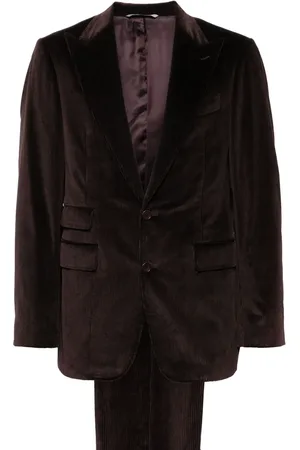 CANALI Costume en velours côtelé à simple boutonnage