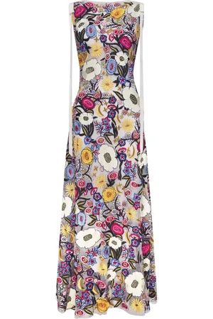 RACHEL GILBERT Robe longue Lyra à fleurs brodées