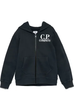 C.P. Company Hoodie zippé à détail verre de lunette