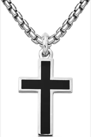 David Yurman Pendentif Exotic Stone Cross en argent sterling (26 mm)