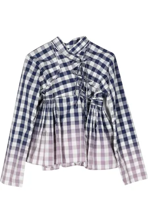Comme des Garçons Blouse cache-cœur à carreaux vichy