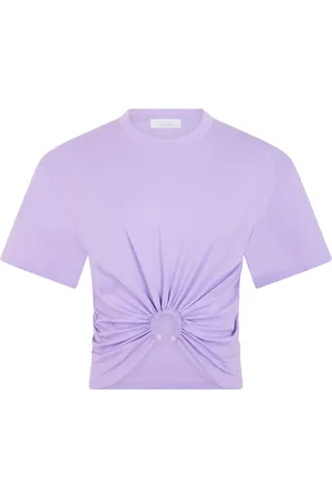 Paco rabanne T-shirt crop à logo brodé