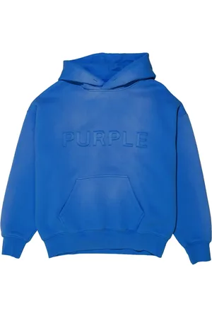Purple Brand Hoodie en coton à logo brodé