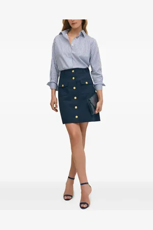 Brooks Brothers Minijupe à boutons embossés