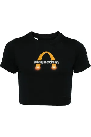 DOUBLET T-shirt Magnetism à effet usé