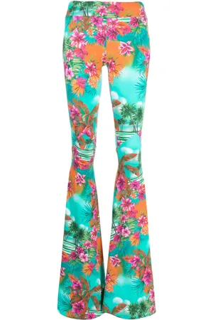 Roberto Cavalli Pantalon évasé à fleurs