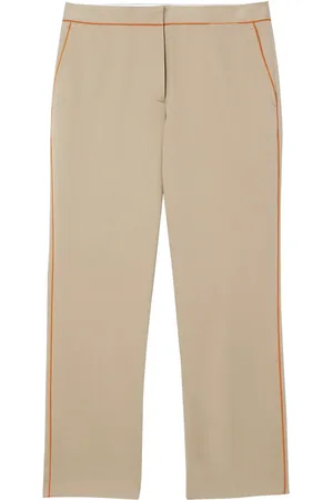 Burberry Pantalon crop à détails contrastants