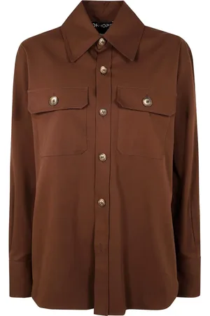 DRHOPE Veste boutonnée à col contrastant