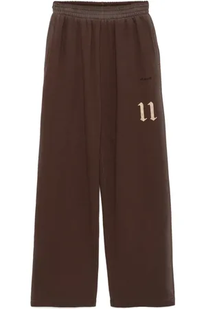 We11 Done Pantalon de jogging à logo brodé