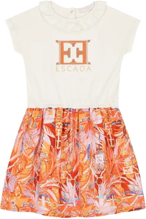 Escada Robe à col volanté