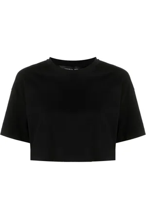 FEDERICA TOSI T-shirt crop en coton à manches courtes
