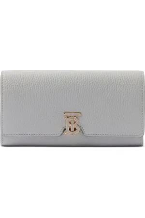 Burberry Portefeuille en cuir grainé à plaque logo