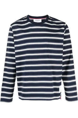 Thom Browne T-shirt rayé à manches longues