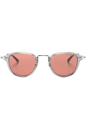 Montblanc Lunettes de soleil transparente à monture ronde