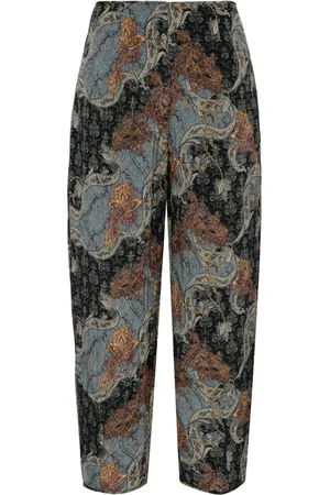 ULLA JOHNSON Pantalon fuselé à imprimé graphique