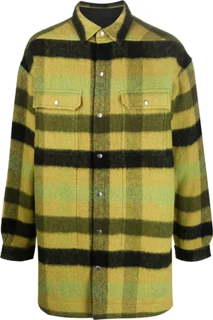 Rick Owens Manteau en laine à carreaux