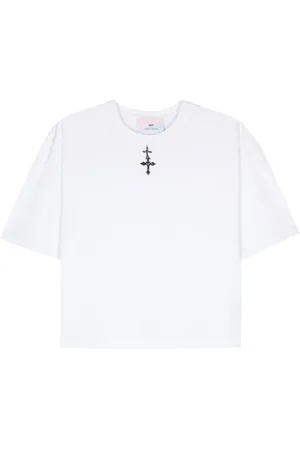 Chiara Ferragni T-shirt en coton à breloque croix