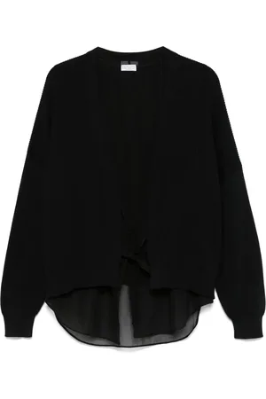 Brunello Cucinelli Cardigan en maille à design nervuré