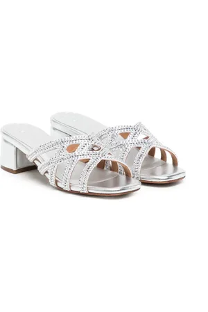 Nícoli Sandales en cuir à ornements de strass