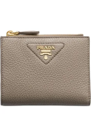 Prada Petit portefeuille en cuir grainé