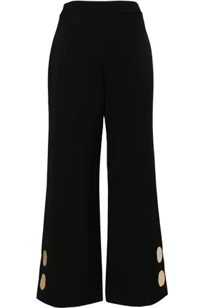 ALEXIS Pantalon évasé à appliqué métallisé