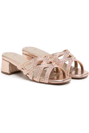 Nícoli Sandales en cuir à ornements de strass