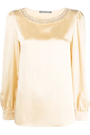 Alberta Ferretti Blouse en soie à manches longues