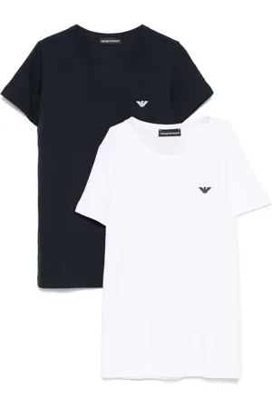 Emporio Armani Lot de deux t-shirts à logo brodé
