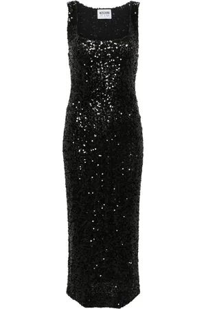 Moschino Robe ornée de sequins à découpes