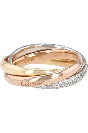 Cartier Petite bague Trinity en blanc 18ct pavée de diamant pre-owned