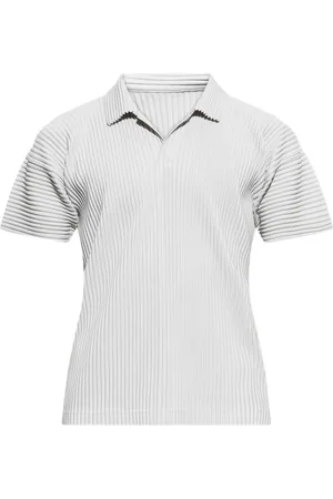 Issey Miyake Polo à effet plissé