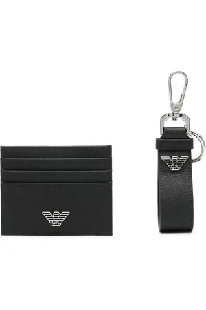 Emporio Armani Portefeuille en cuir à plaque logo
