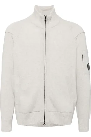C.P. Company Cardigan en maille gaufrée à capuche