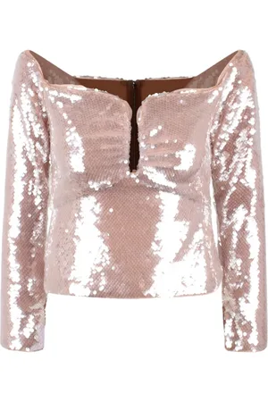 Self-Portrait Blouse brodée de sequins