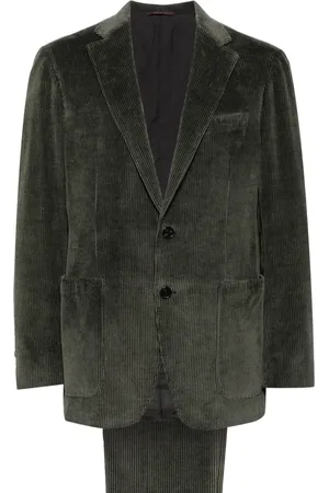 CANALI Costume en velours côtelé à simple boutonnage
