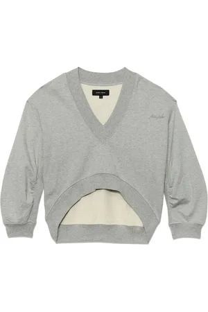 Purple Brand Sweat crop à ourlet asymétrique